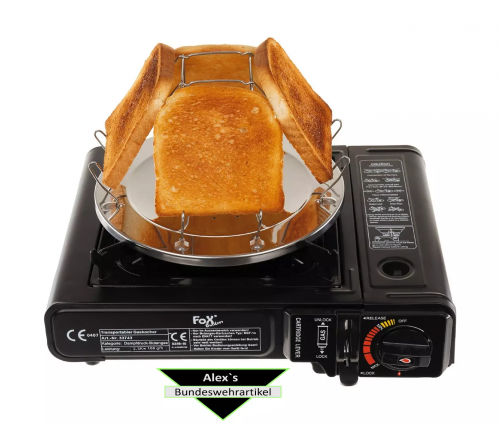 Campingtoaster Brottoaster klappbar Toaster Gaskocher Survival Outdoor Camping